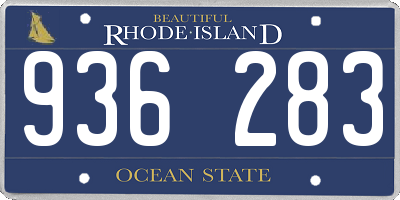 RI license plate 936283