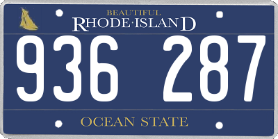 RI license plate 936287