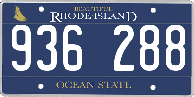 RI license plate 936288