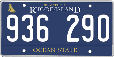 RI license plate 936290