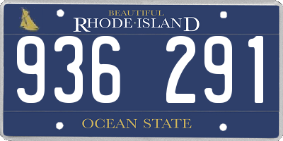 RI license plate 936291