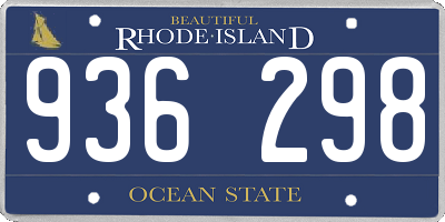 RI license plate 936298