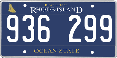 RI license plate 936299