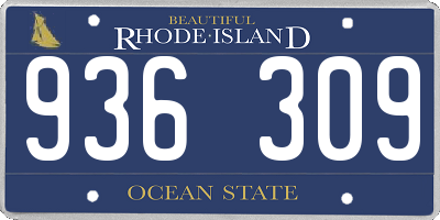 RI license plate 936309