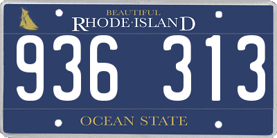 RI license plate 936313