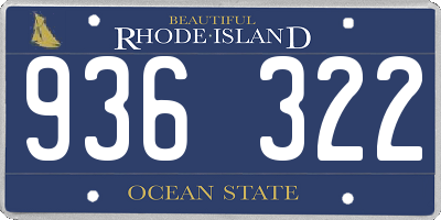 RI license plate 936322