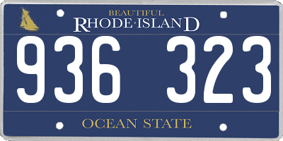 RI license plate 936323