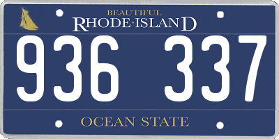 RI license plate 936337