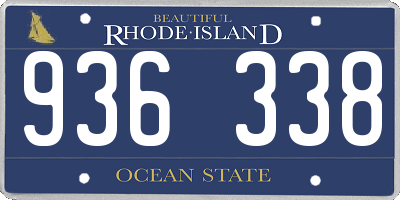 RI license plate 936338