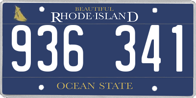 RI license plate 936341