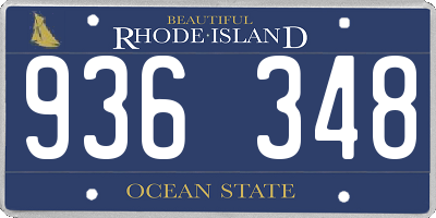 RI license plate 936348