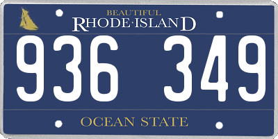 RI license plate 936349