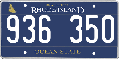RI license plate 936350