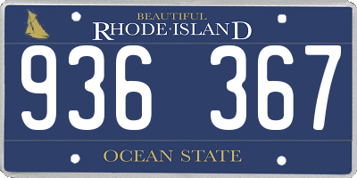 RI license plate 936367