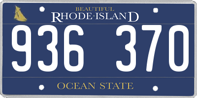 RI license plate 936370