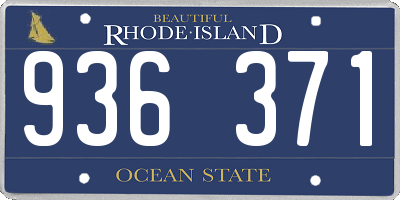 RI license plate 936371