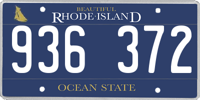 RI license plate 936372