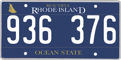 RI license plate 936376