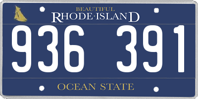RI license plate 936391