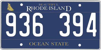 RI license plate 936394