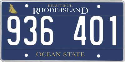 RI license plate 936401