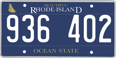 RI license plate 936402