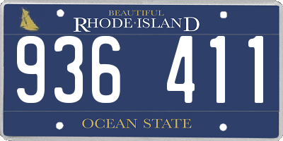 RI license plate 936411