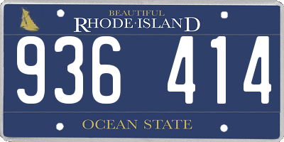 RI license plate 936414