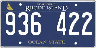 RI license plate 936422