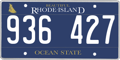 RI license plate 936427
