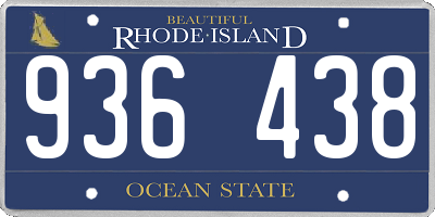 RI license plate 936438
