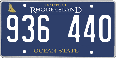 RI license plate 936440