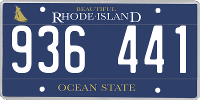 RI license plate 936441