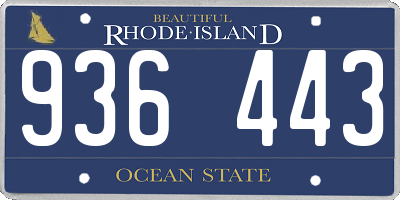 RI license plate 936443