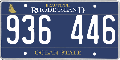 RI license plate 936446