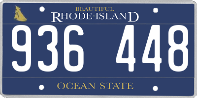 RI license plate 936448