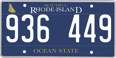 RI license plate 936449