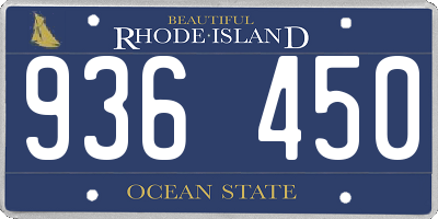RI license plate 936450
