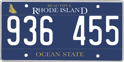 RI license plate 936455
