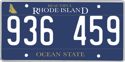 RI license plate 936459