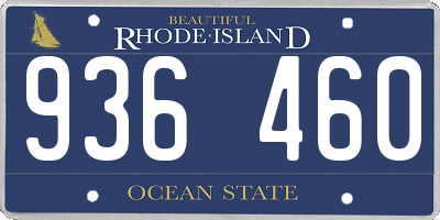 RI license plate 936460