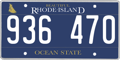 RI license plate 936470