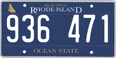 RI license plate 936471
