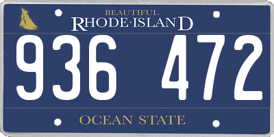 RI license plate 936472