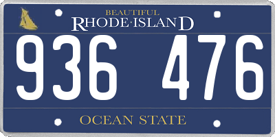 RI license plate 936476