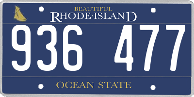 RI license plate 936477