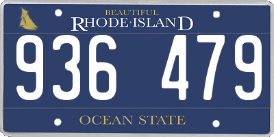 RI license plate 936479