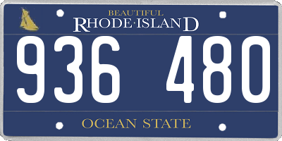 RI license plate 936480