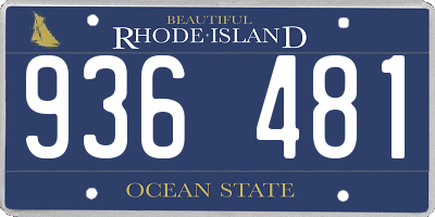RI license plate 936481