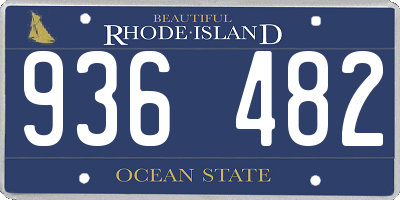 RI license plate 936482